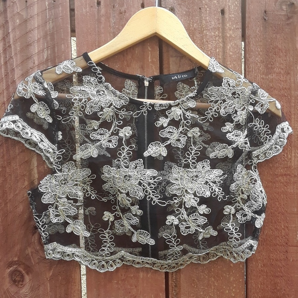 Gold and Black Top